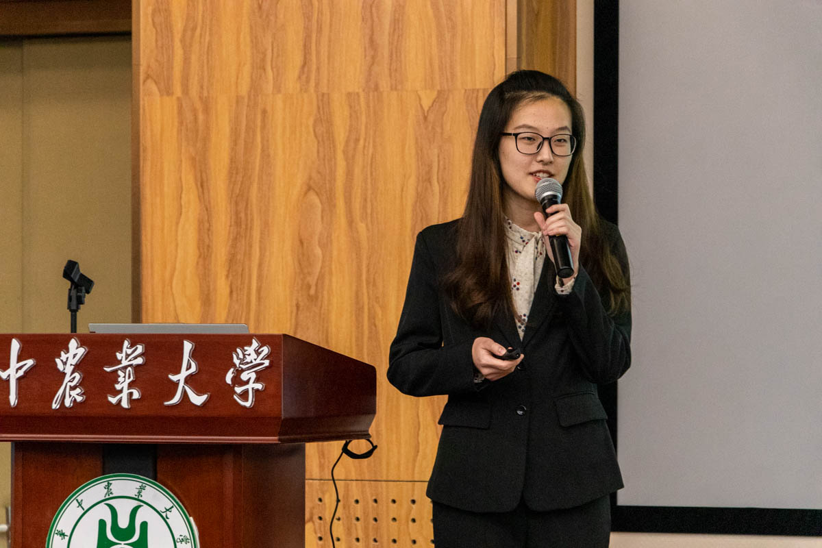 资源与环境学院冯晨讲述职业规划（学通社记者 姜虹艺 摄）