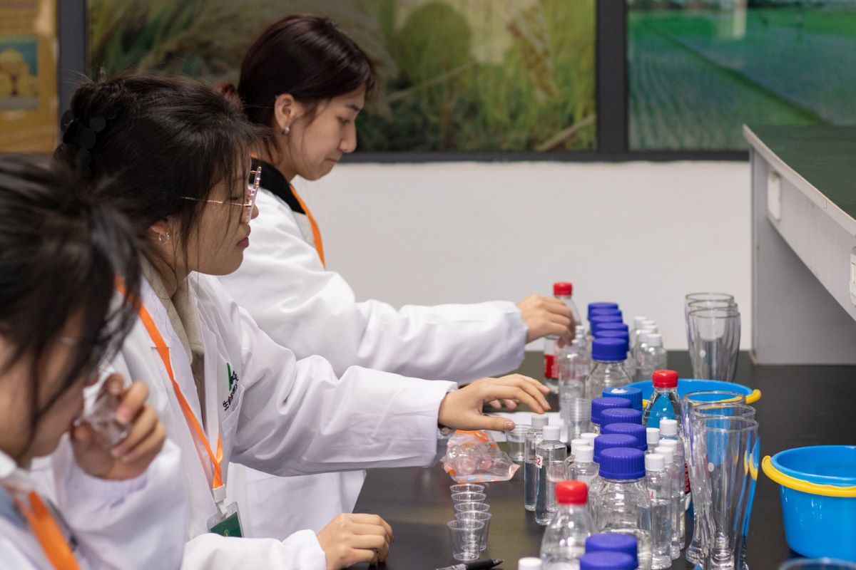 学生们正在比赛中(学通社记者 程希怡 摄)