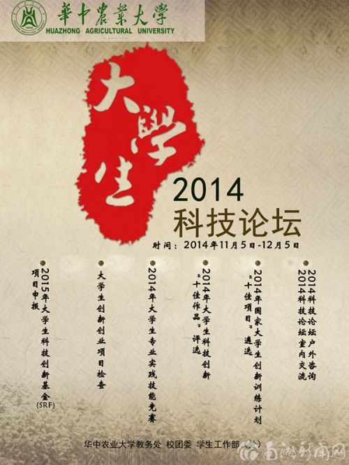 2014大学生科技论坛海报