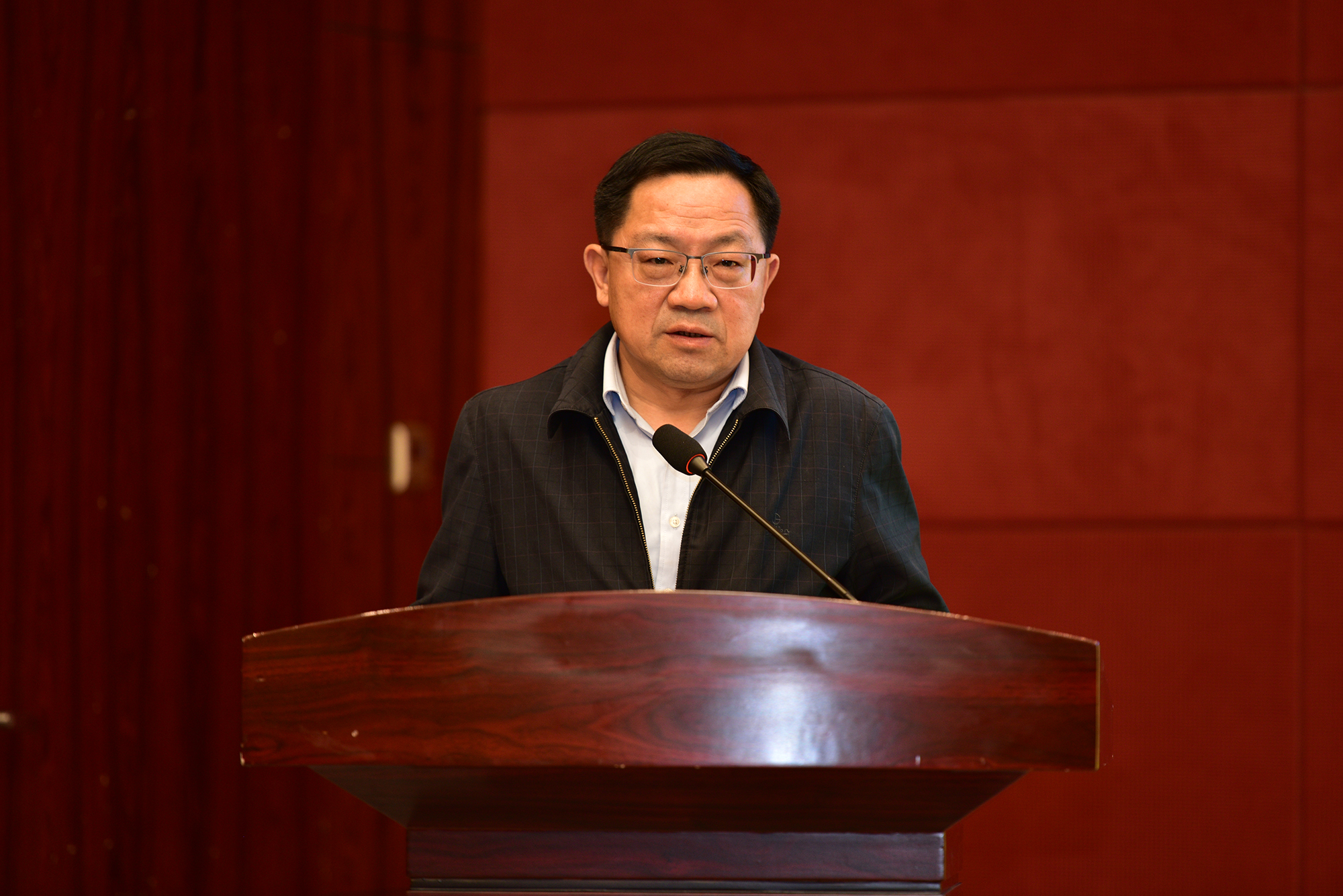肖长惜讲话(记者 刘涛 摄)